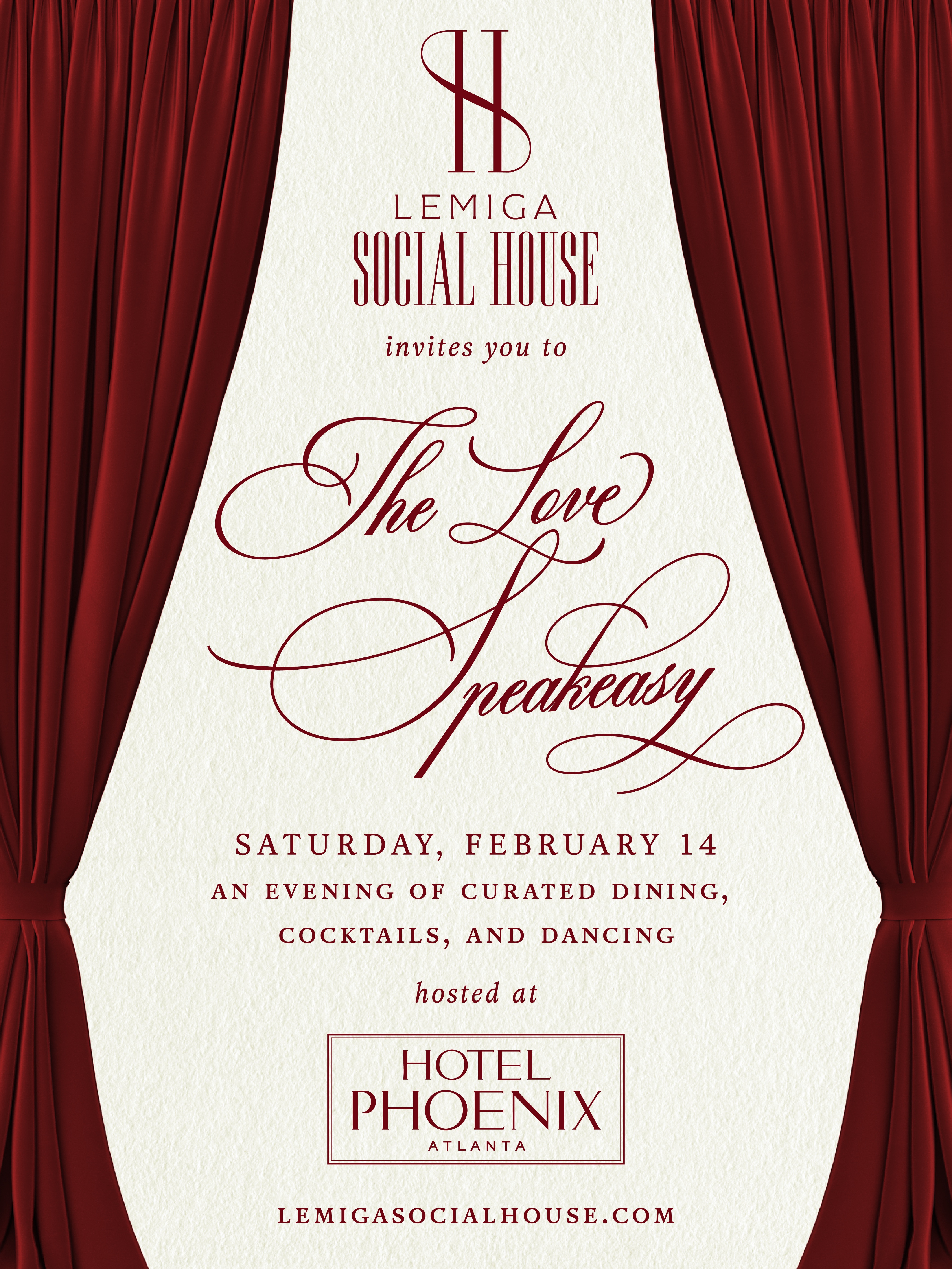 The Love Speakeasy event flyer