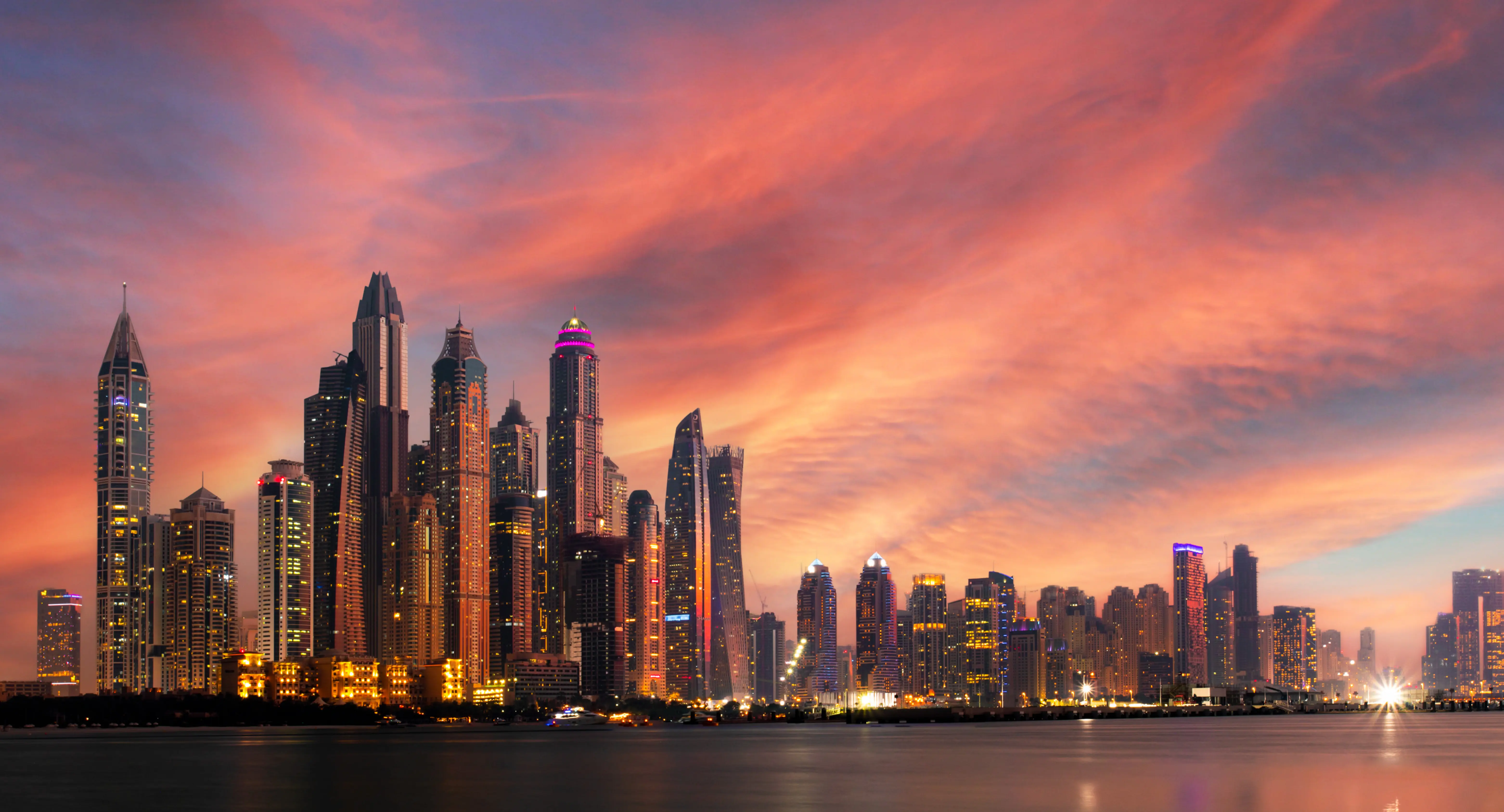 Skyline view of Dubai
